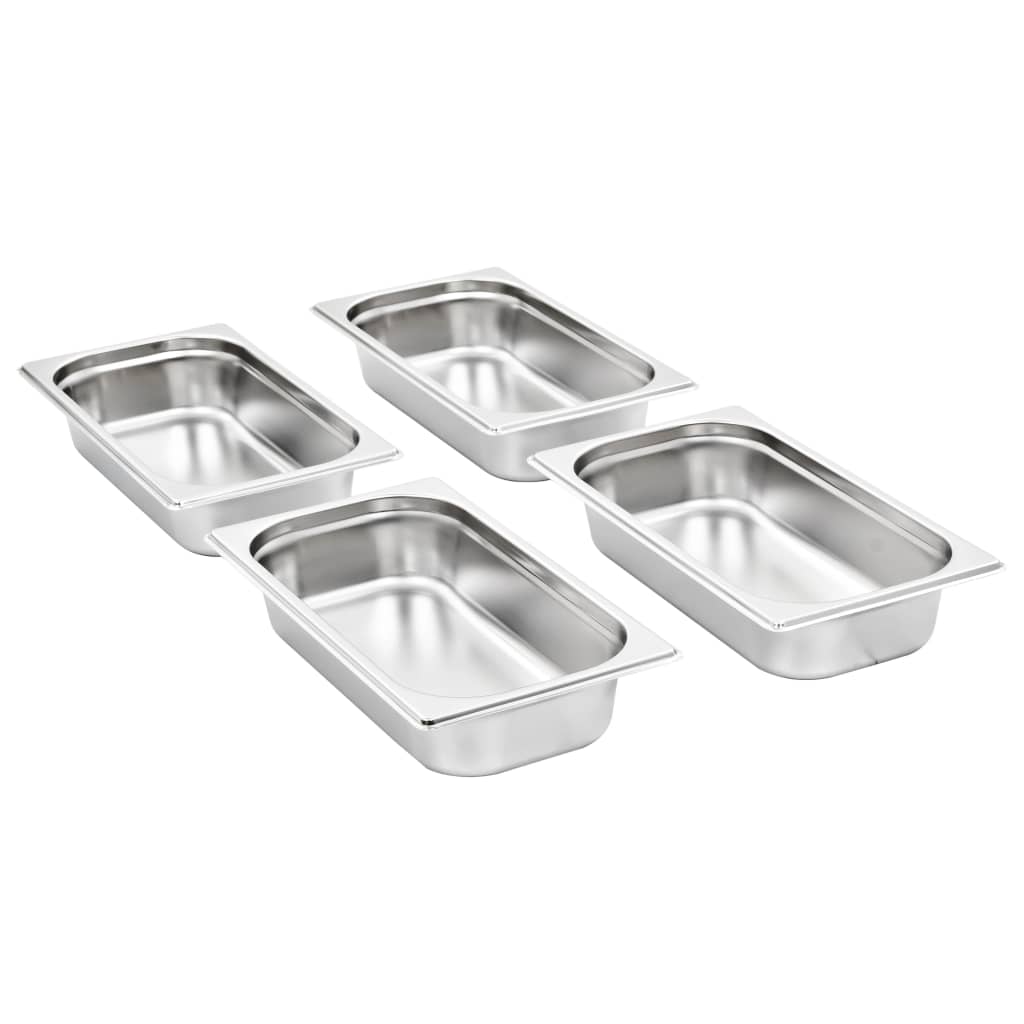 Vidaxl Gastronormbakken 8 PC GN 1 3 65 mm in acciaio inossidabile