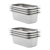 Vidaxl Gastronormbakken 8 PC Gn 1 3 100 mm de acero inoxidable