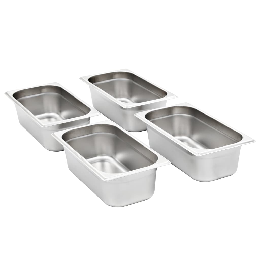 Vidaxl gastronormbakken 8 st gn 1 3 100 mm roestvrij staal