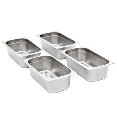 Vidaxl gastronormbakken 8 st gn 1 3 100 mm roestvrij staal