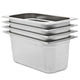 Vidaxl gastronormbakken 4 st gn 1 3 150 mm roestvrij staal