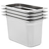 Vidaxl Gastronormbakken 4 pezzi GN 1 3 200 mm in acciaio inossidabile