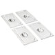 Coperchi Vidaxl 4 pezzi per gn 1 3 scale in acciaio inossidabile