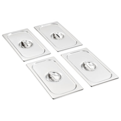 Coperchi Vidaxl 4 pezzi per gn 1 3 scale in acciaio inossidabile
