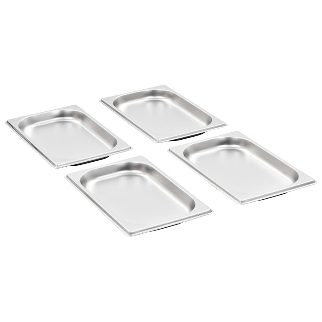 Vidaxl Gastronormbakken 12 PC Gn 1 4 20 mm de acero inoxidable