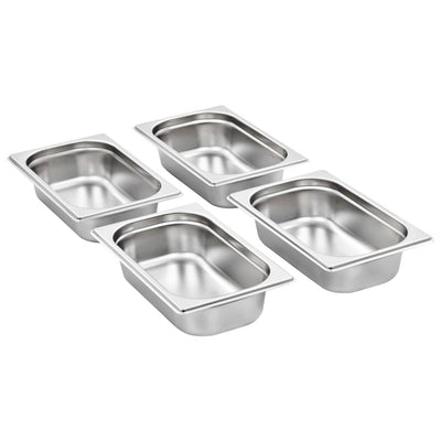 Vidaxl gastronormbakken 8 st gn 1 4 65 mm roestvrij staal