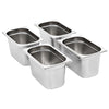 Vidaxl Gastronormbakken 4 PCS Gn 1 4 150 mm de acero inoxidable