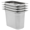 Vidaxl Gastronormbakken 4 PCS Gn 1 4 200 mm de acero inoxidable