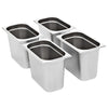 Vidaxl Gastronormbakken 4 pezzi GN 1 4 200 mm in acciaio inossidabile