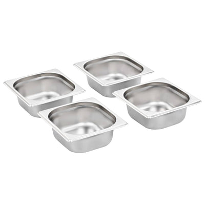 Vidaxl gastronormbakken 12 st gn 1 6 65 mm roestvrij staal