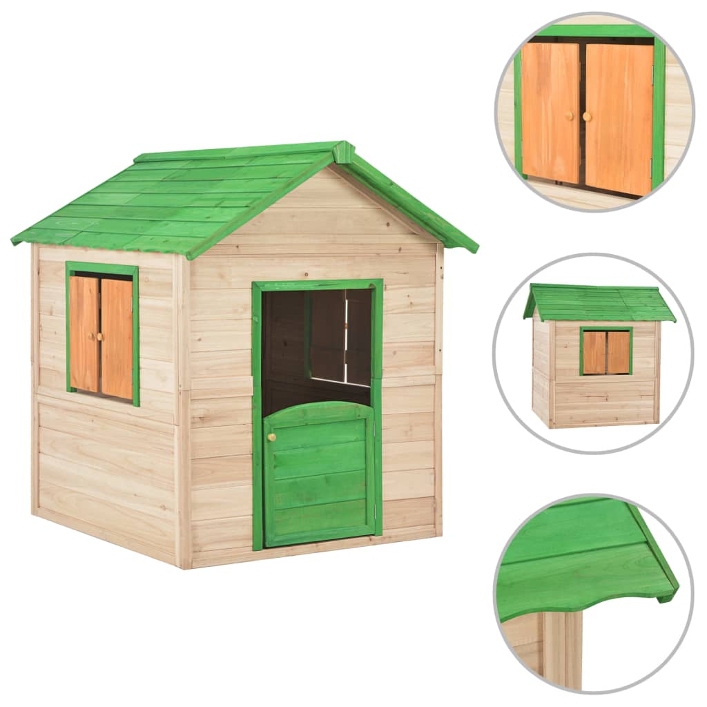 Vidaxl Playhouse de Playhouse Vurenhout Green