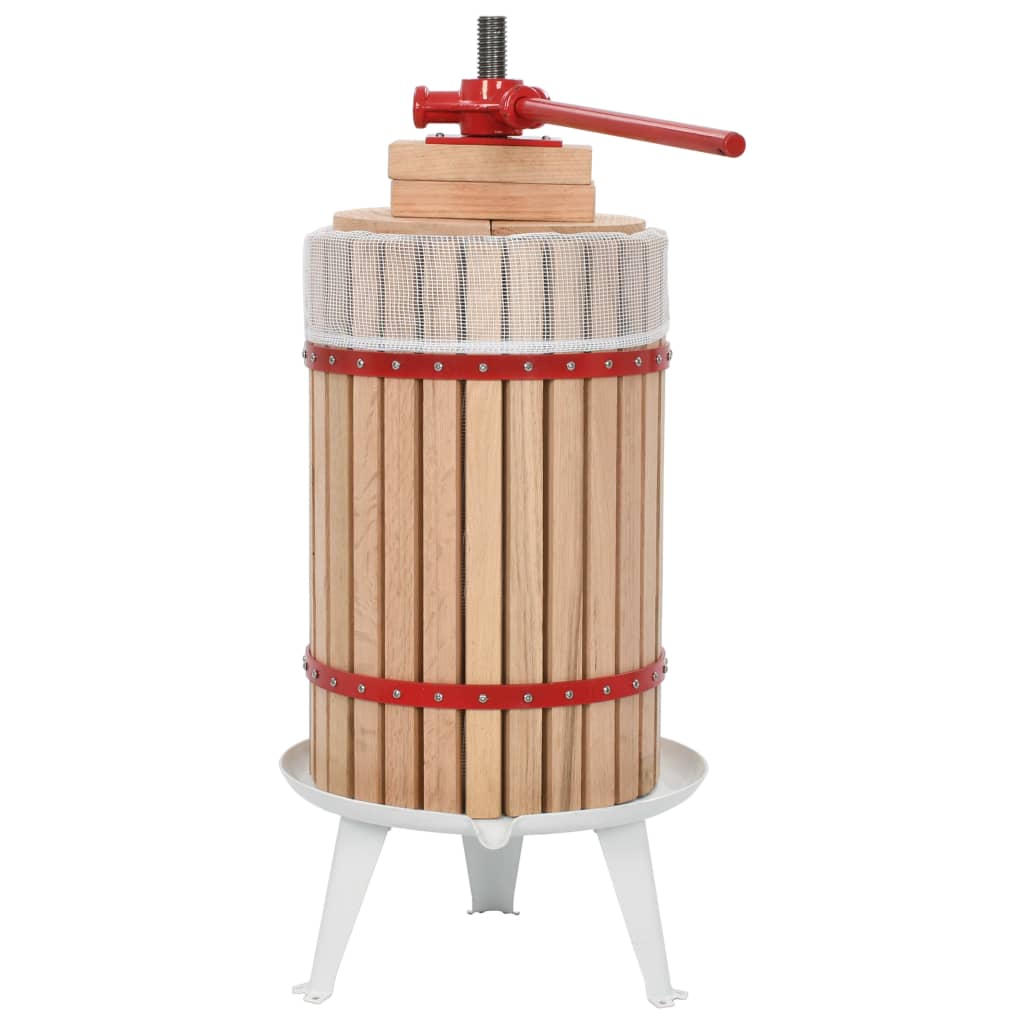 Vidaxl Fruits Press Press con sacca in tessuto 24 L quercia