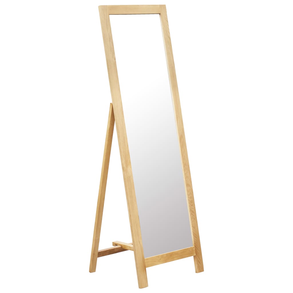 Vidaxl Specchio staccato 48x46.5x150 cm rovere solido