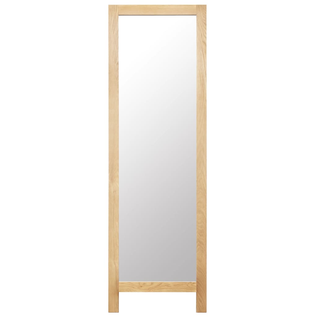 Vidaxl Specchio staccato 48x46.5x150 cm rovere solido