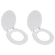 Asientos de inodoro Vidaxl con tapas 2 st mdf blanco