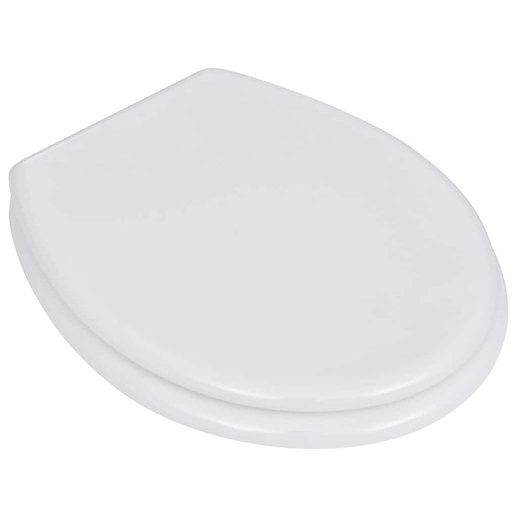 Asientos de inodoro Vidaxl con tapas 2 st mdf blanco