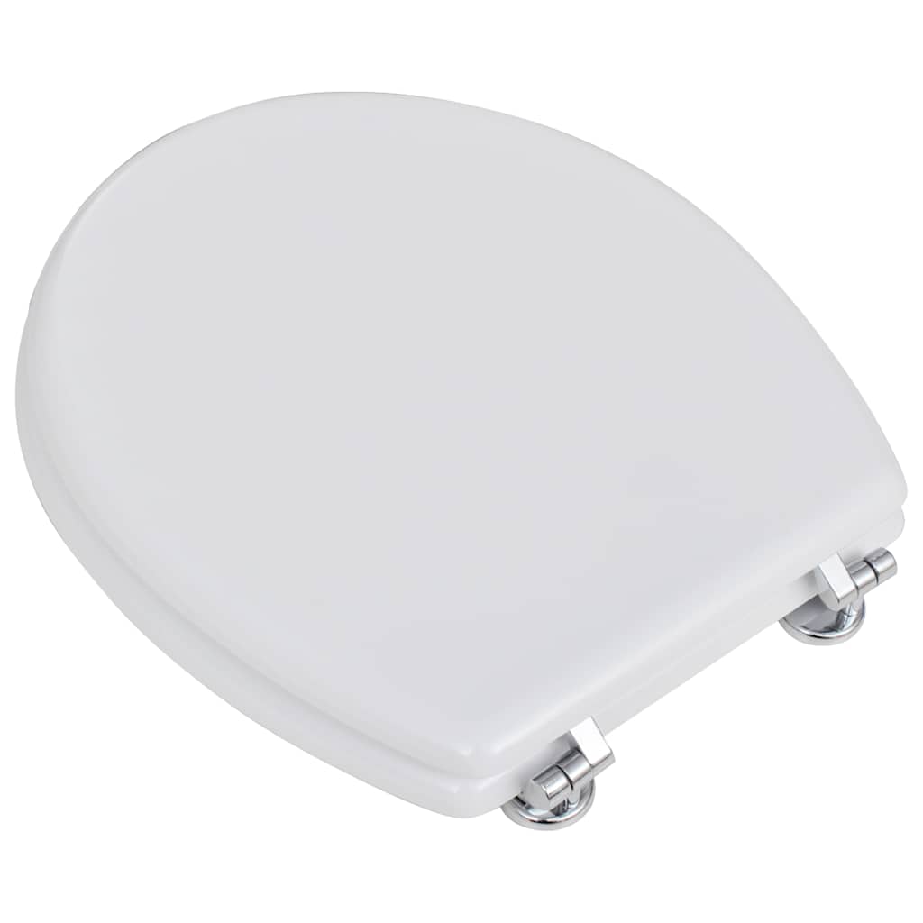 Asientos de inodoro Vidaxl con tapas 2 st mdf blanco
