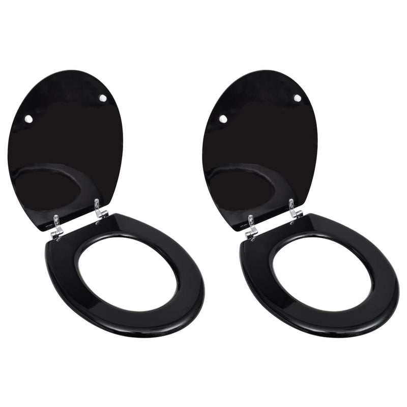Vidaxl Sedili da toilette con coperchi 2 ST MDF Nero
