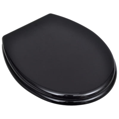 Asientos de inodoro Vidaxl con tapas 2 de MDF Negro