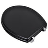 Asientos de inodoro Vidaxl con tapas 2 de MDF Negro