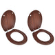 Vidaxl WC sedili con coperchi 2 St Mdf Brown