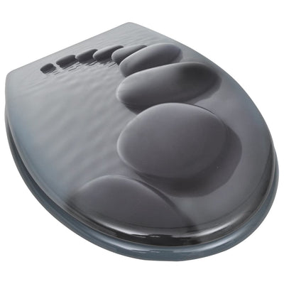 Asientos de inodoro Vidaxl con tapas 2 piedras MDF