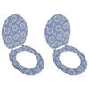Asientos de inodoro Vidaxl con tapas 2 de porcelana STED MDF