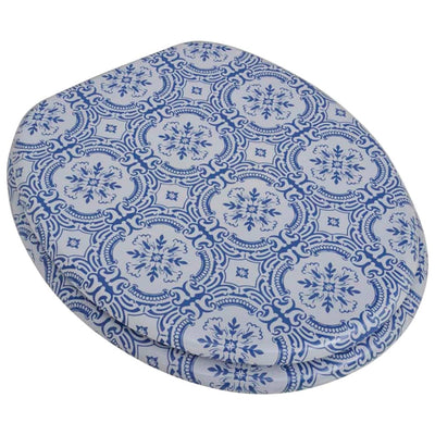 Asientos de inodoro Vidaxl con tapas 2 de porcelana STED MDF