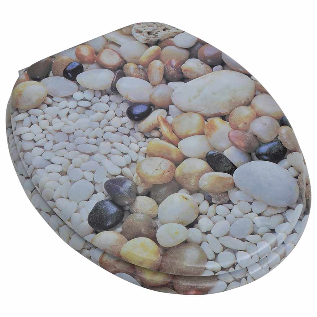 Sedili da toilette Vidaxl con coperchi 2 Stole Stone MDF