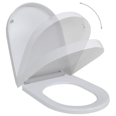 Vidaxl Sedili da toilette con coperchi a chiusura morbida 2 St Plastic White