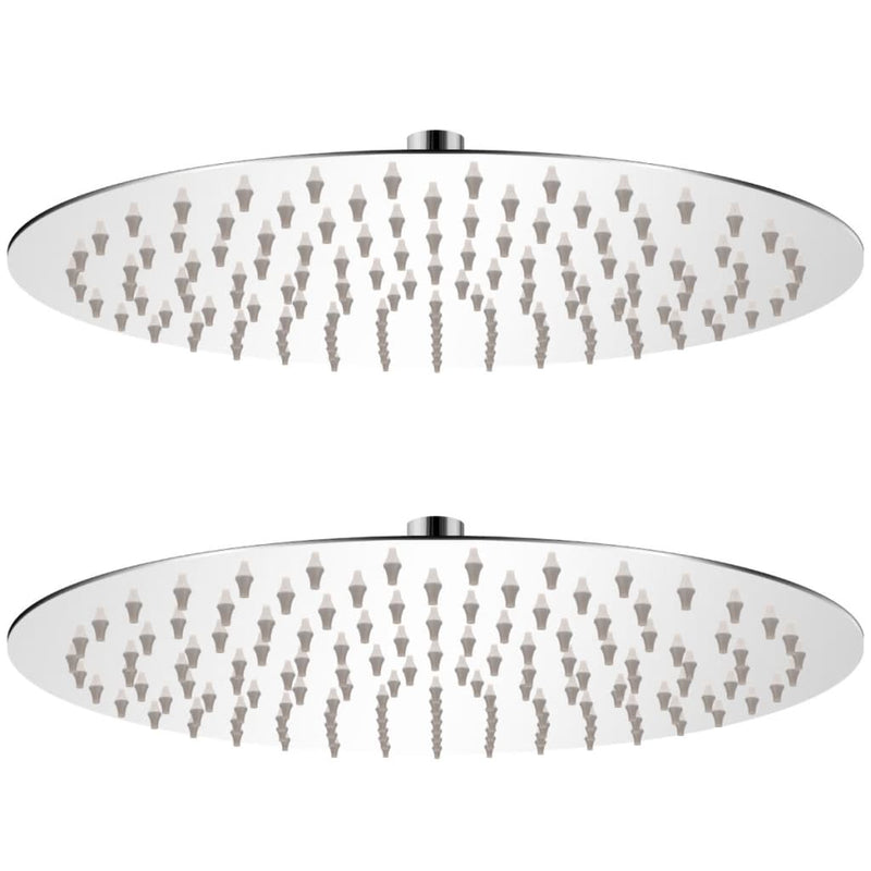 Vidaxl regendouchekop 2 st rond 30 cm roestvrij staal
