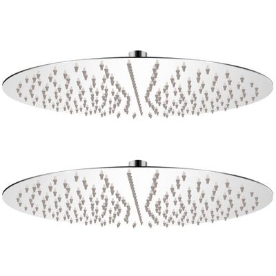 Cabezal de ducha de lluvia Vidaxl 2 sts redondear 40 cm de acero inoxidable