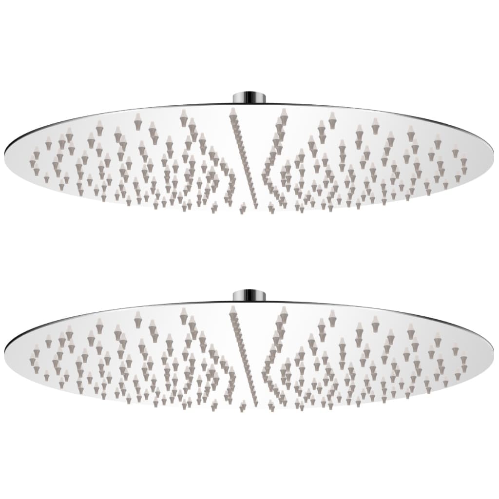 Vidaxl regendouchekop 2 st rond 40 cm roestvrij staal