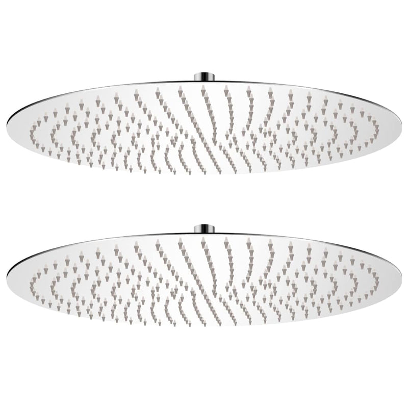 Vidaxl regendouchekop 2 st rond 50 cm roestvrij staal