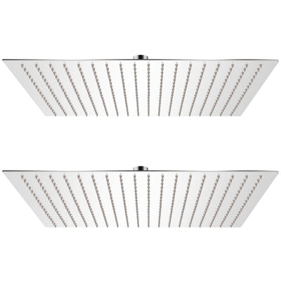 Cabezal de ducha de lluvia Vidaxl 2 st 50x50 cm de acero inoxidable