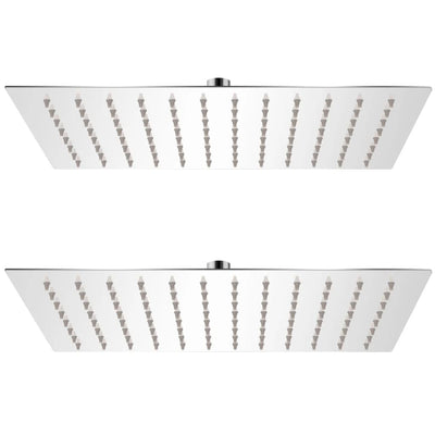 Cabezal de ducha de lluvia Vidaxl 2 PCS 20x30 cm de acero inoxidable