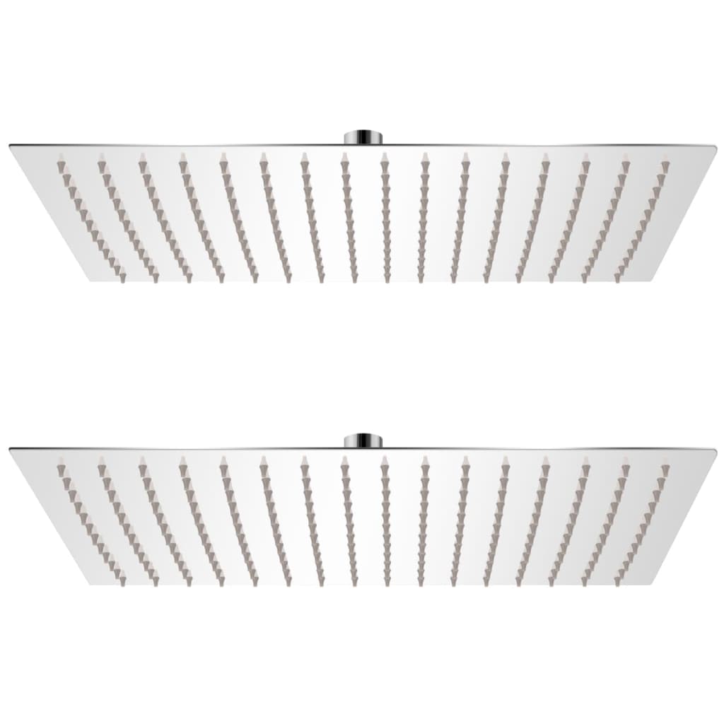 Vidaxl regendouchekoppen 2 st 30x40 cm roestvrij staal