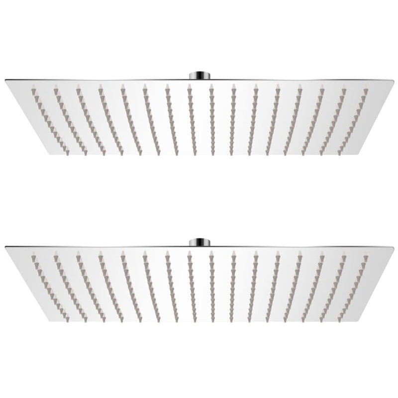 Vidaxl regendouchekoppen 2 st 30x40 cm roestvrij staal