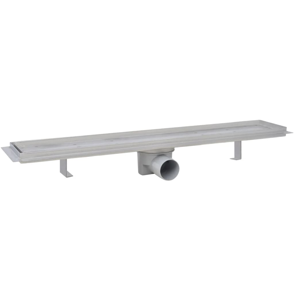 Vidaxl Drense de ducha 2 PC rectangular 730x140 mm de acero inoxidable