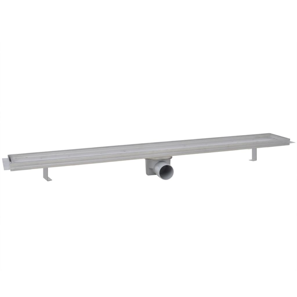 Vidaxl Drense de ducha 2 PC rectangular 930x140 mm de acero inoxidable