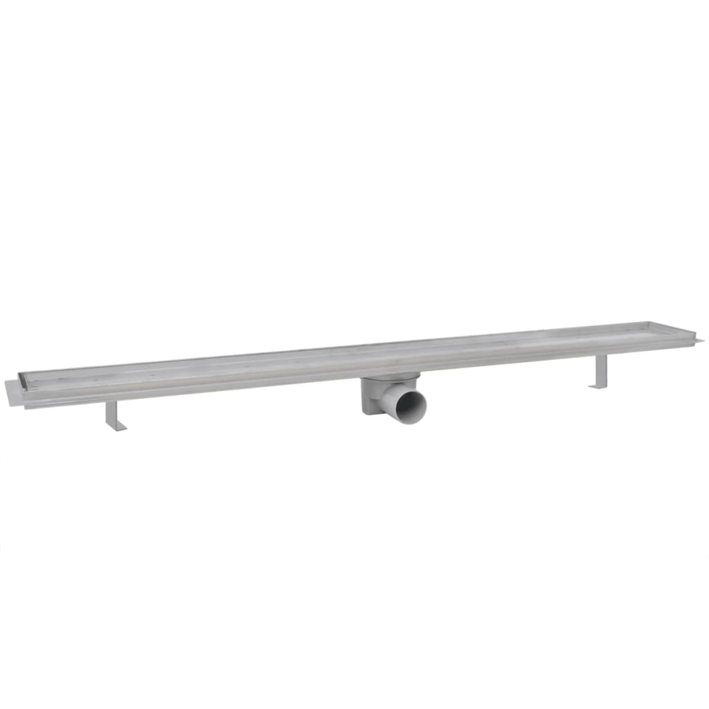 Vidaxl Drense de ducha 2 PC Rectangular 1030x140 mm de acero inoxidable