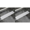Vidaxl Drense de ducha 2 PC Línea rectangular 530x140 mm de acero inoxidable