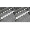 Vidaxl Drense de ducha 2 PC Línea rectangular 1030x140 mm de acero inoxidable