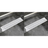 Drenaje de ducha Vidaxl 2 PC Rectangular Wavy 530x140 mm de acero inoxidable