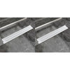 Vidaxl Drense de ducha 2 PC Rectangular Golf 730x140 mm de acero inoxidable