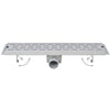 Vidaxl Drense de ducha 2 PC Burbuja rectangular 530x140 mm de acero inoxidable