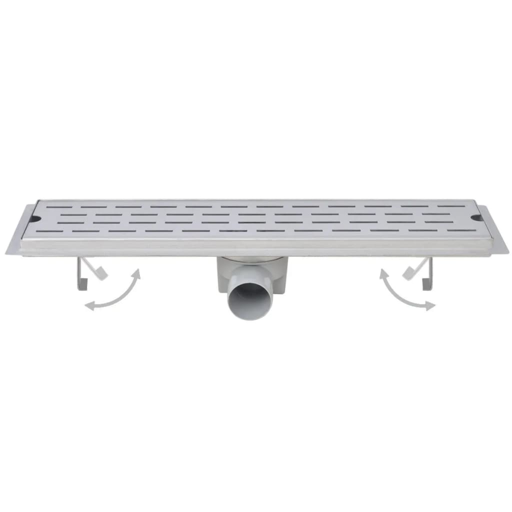 Vidaxl Drense de ducha 2 PC Burbuja rectangular 530x140 mm de acero inoxidable