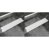 Vidaxl Drense de ducha 2 PC Burbuja rectangular 530x140 mm de acero inoxidable