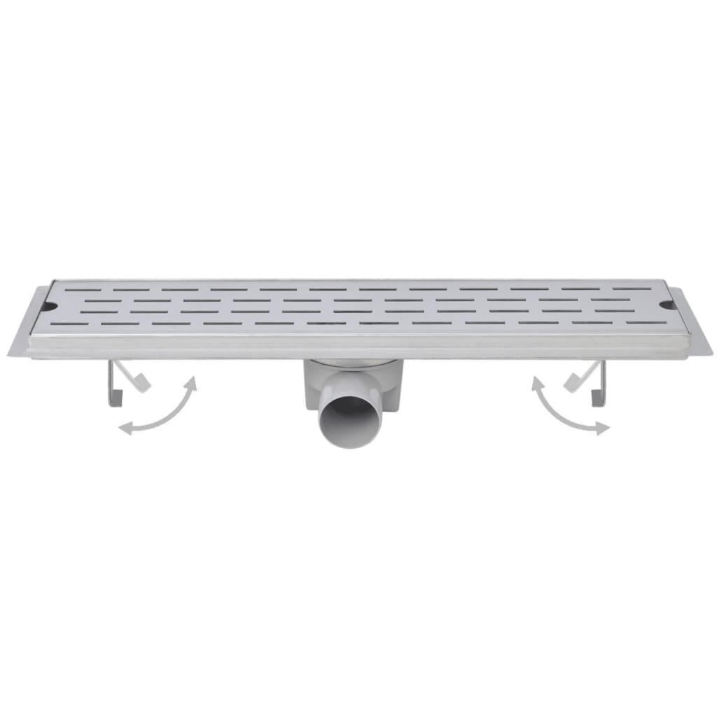 Vidaxl Drense de ducha 2 PC Burbuja rectangular 630x140 mm de acero inoxidable