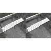 Vidaxl Drense de ducha 2 PC Burbuja rectangular 630x140 mm de acero inoxidable